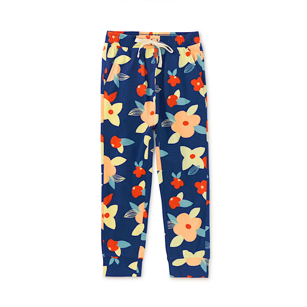 Tea Collection Printed Stretchy Everyday Joggers - Turkish Coastal Floral