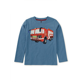 Tea Collection Tea Collection Firetruck Graphic Tee - Coronet Blue