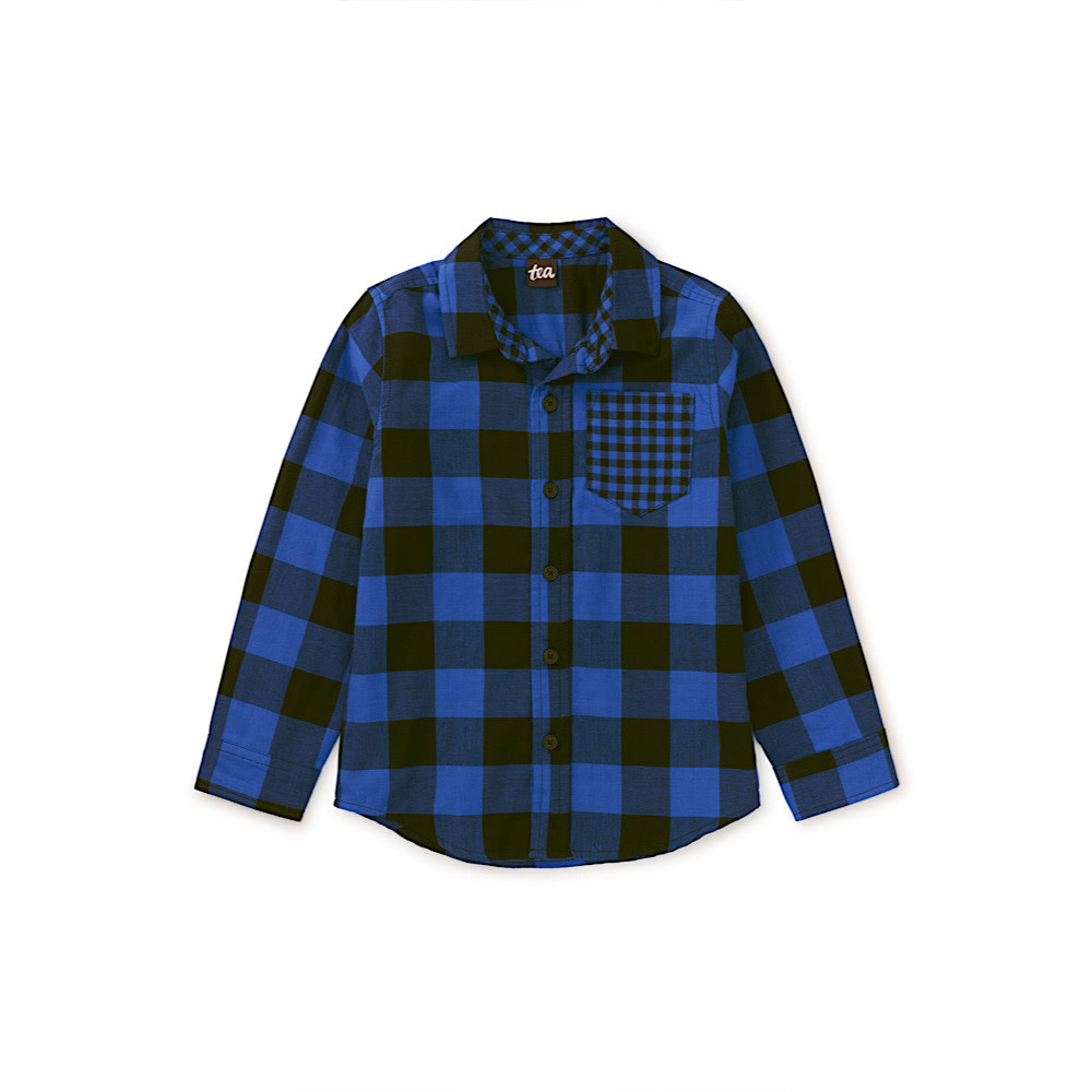 Tea Collection Double Weave Plaid Button Up - Bursa Plaid