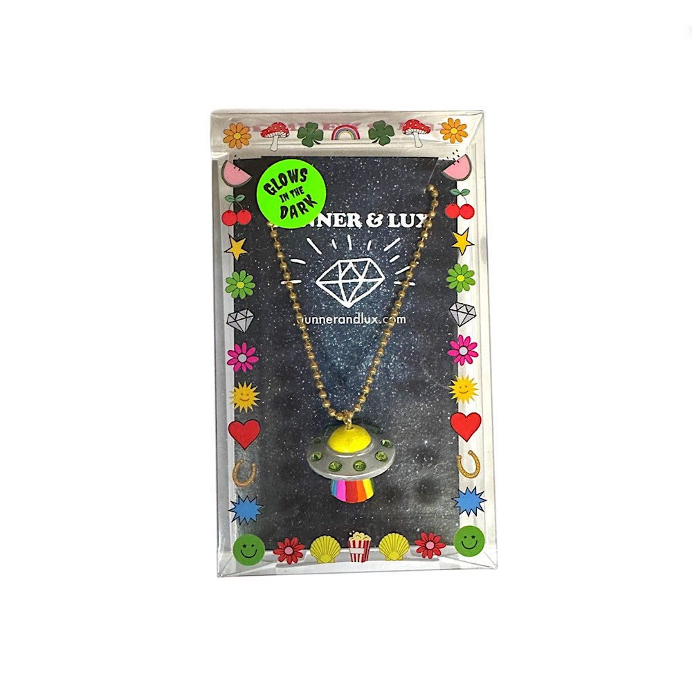 Gunner & Lux - Necklace - Glow in the Dark UFO