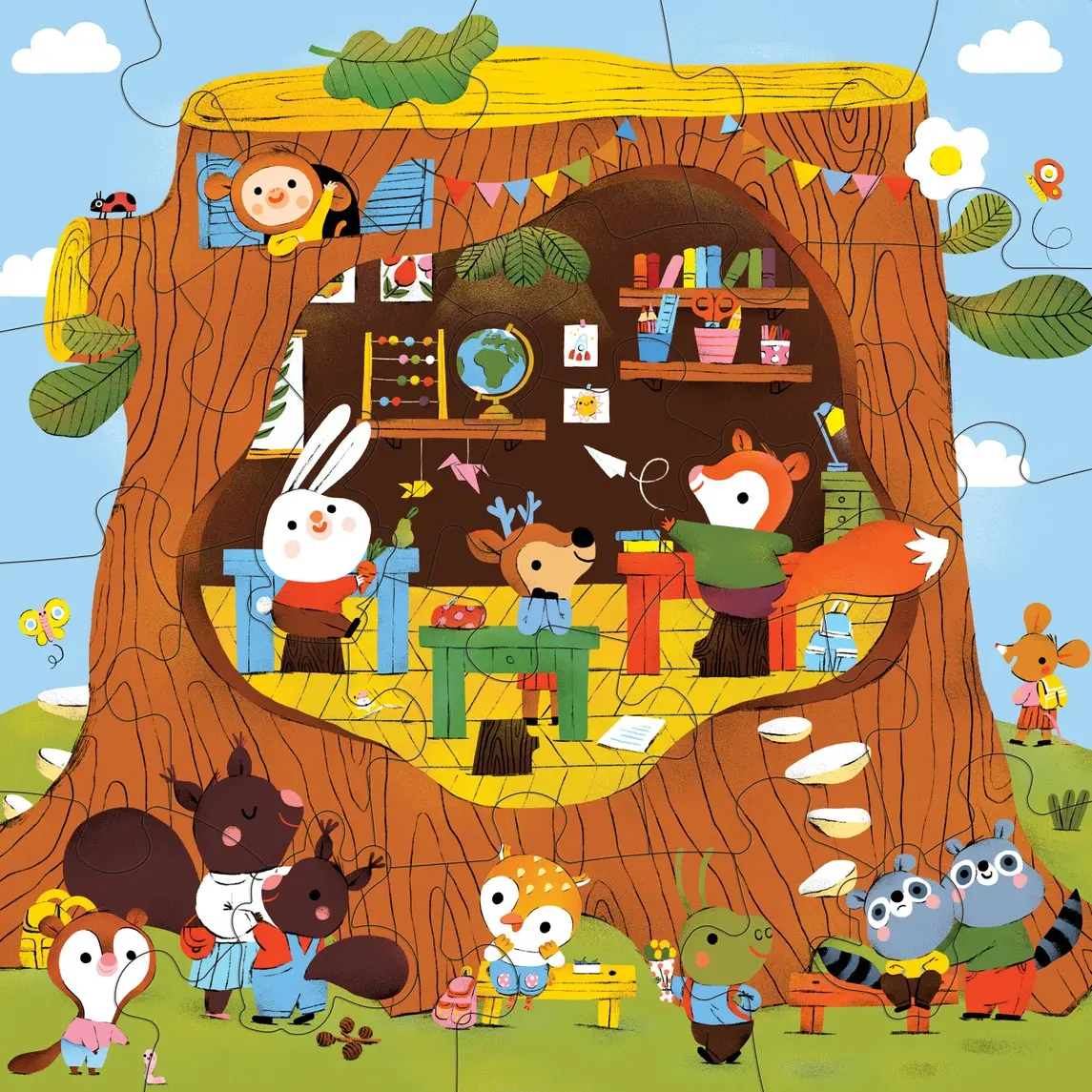 Floor Puzzle - Forest School - 25 Pieces