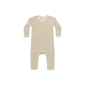 Quincy Mae Quincy Mae Ribbed Baby Jumpsuit - Golden Stripe