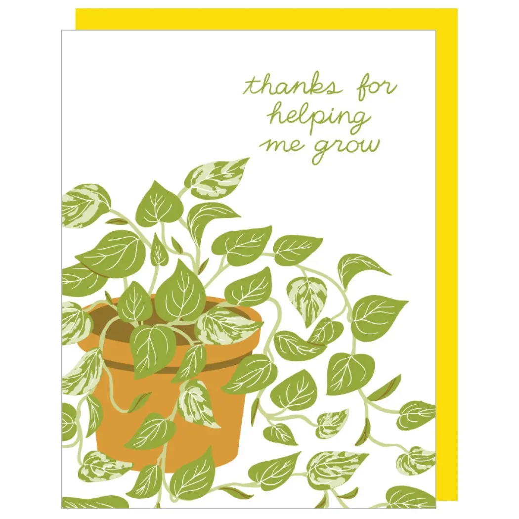 Smudge Ink Smudge Ink Card - Pothos Thank You