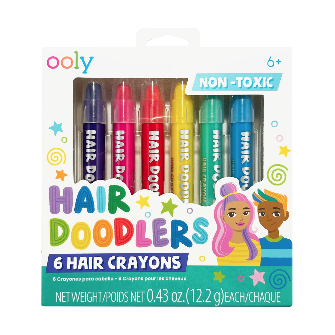 Ooly - Hair Crayons - Set of 6