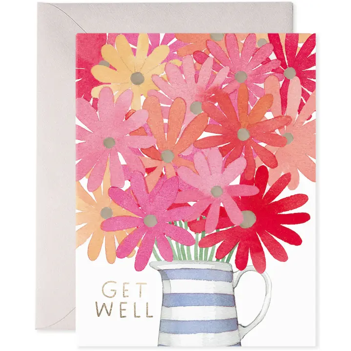 E Frances Paper E. Frances - Get Well Flowers Card