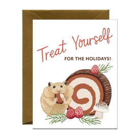 Yeppie Paper Yeppie Paper - Hamster Buche de Noel Card