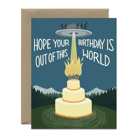 Yeppie Paper Yeppie Paper - Out Of This World UFO Birthday Card