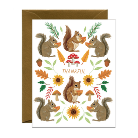 Yeppie Paper Yeppie Paper - Squirrels & Pumpkin Pie Thanksgiving Card