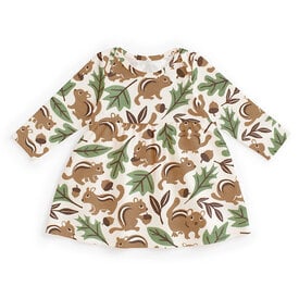 Winter Water Factory Winter Water Factory Lausanne Baby Dress - Chipmunk Brown