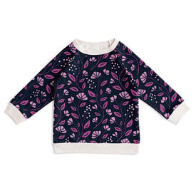 Winter Water Factory Winter Water Factory Sweatshirt - Flower Vines Night Sky & Orchid