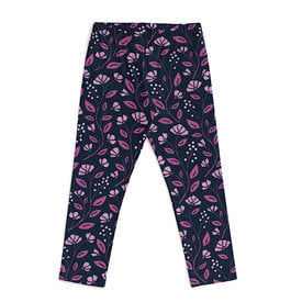 Winter Water Factory Winter Water Factory Leggings - Flower Vines Night Sky & Orchid