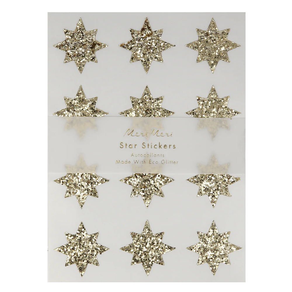 Meri Meri - Gold Glitter Star Stickers