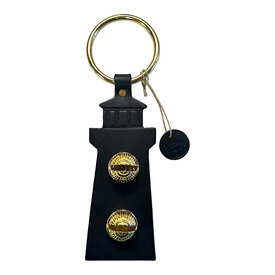 New England Bells Brass Door Chime Bell - Lighthouse - Black