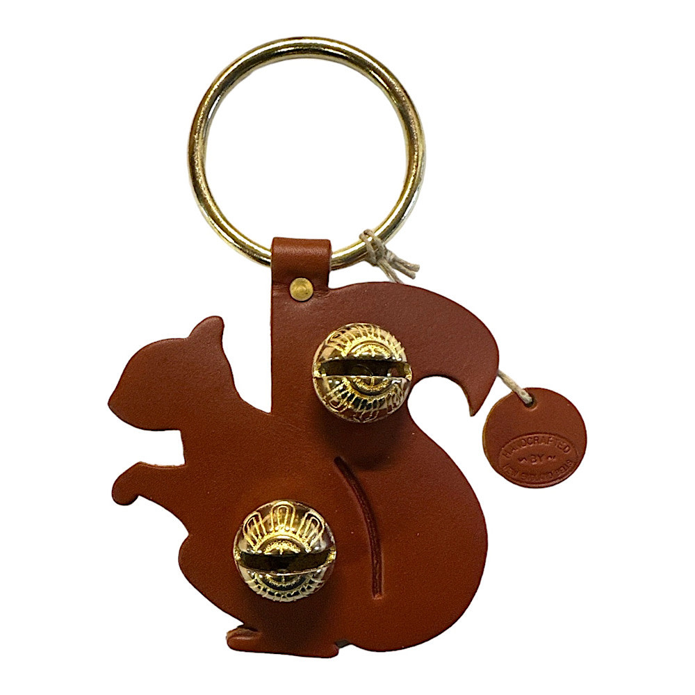 Brass Door Chime Bell - Squirrel - Light Brown