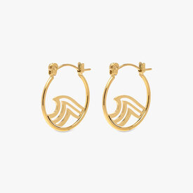 Pura Vida Pura Vida - Wave Hoops - Surfrider Gold