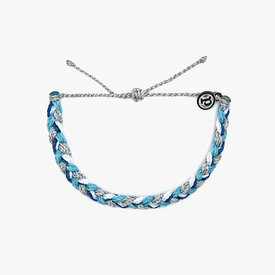 Pura Vida Pura Vida - Charity Braided Bracelet - Silver Surf