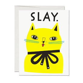 Red Cap Cards Red Cap Cards - Slay Cat Friendship Card