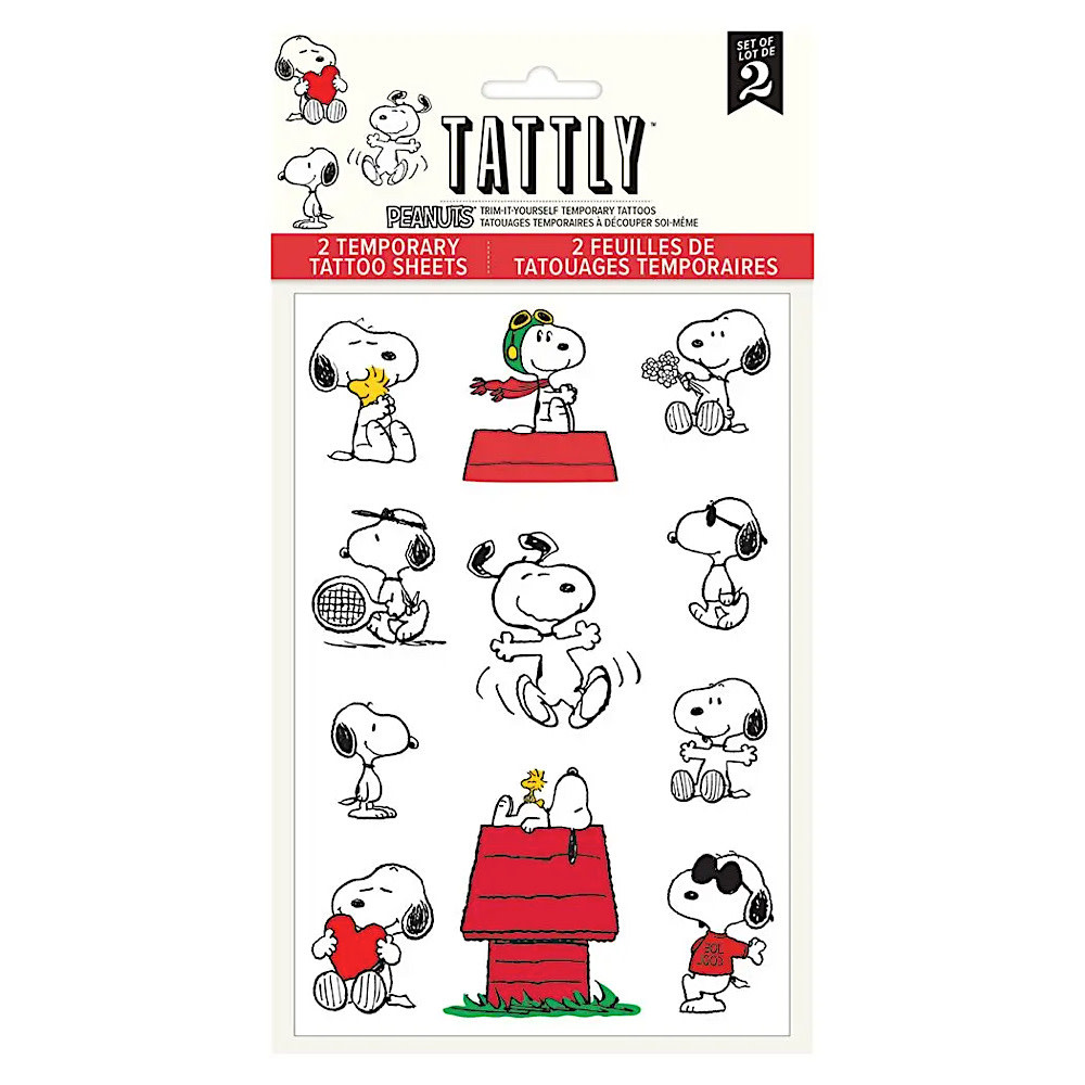 Tattly Tattly Tattoo Sheet Set of 2 - Snoopy