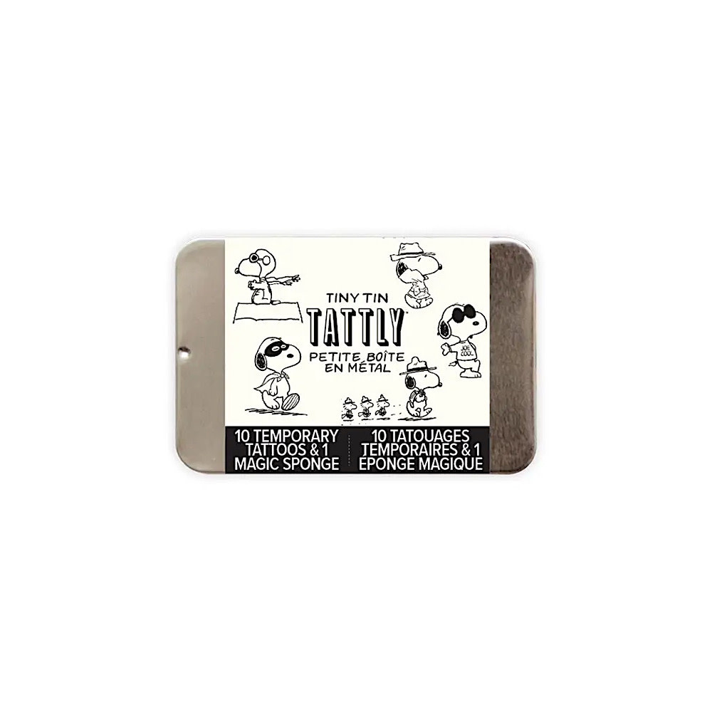 Tattly Tattoo Tiny Tin - Faces of Snoopy