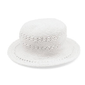 San Diego Hat Company Kid's Crochet Cotton Hat - White