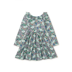 Tea Collection Tea Collection Ruffle Collar Ballet Dress - Iznik Moth Floral