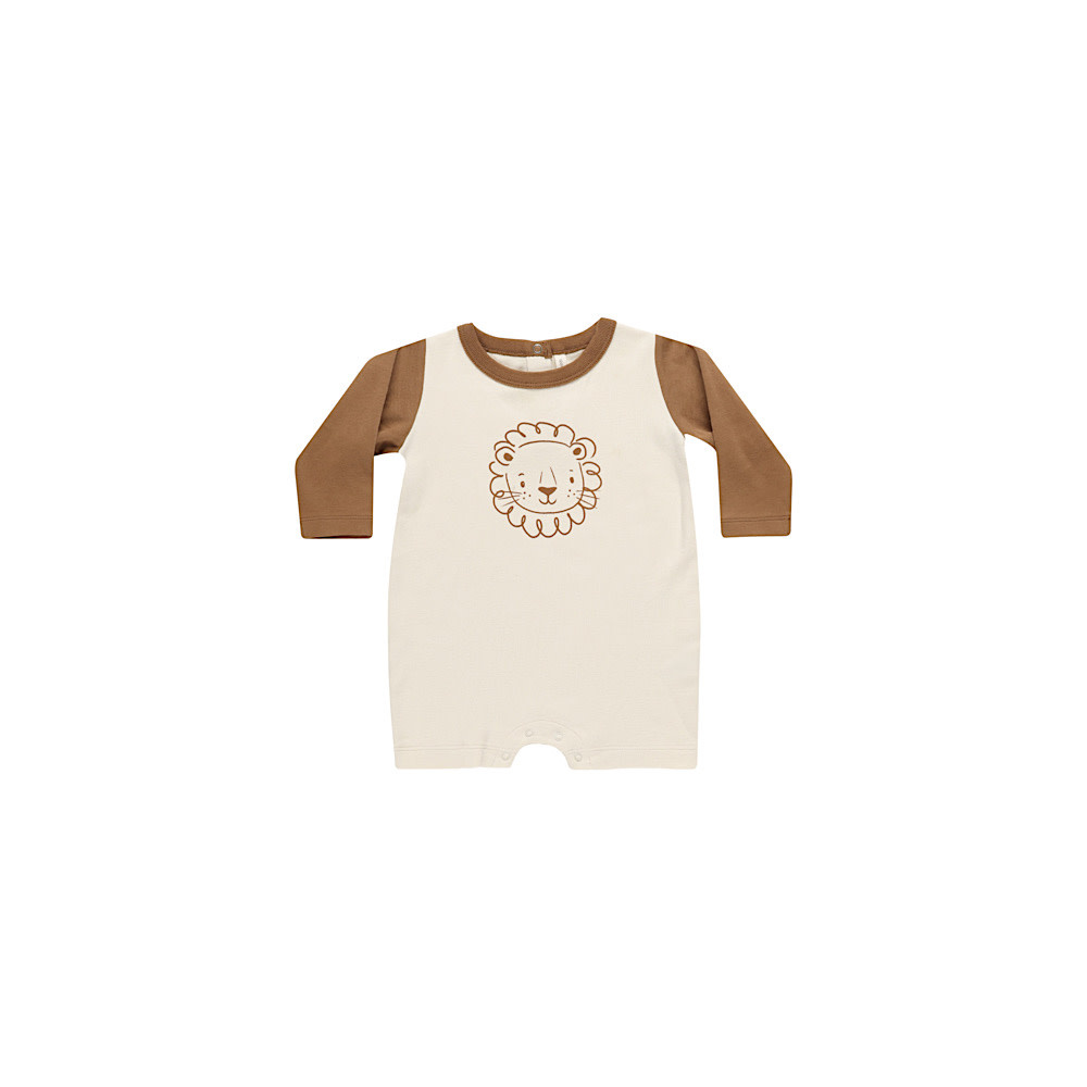 Quincy Mae Quincy Mae Long Sleeve Romper - Lion