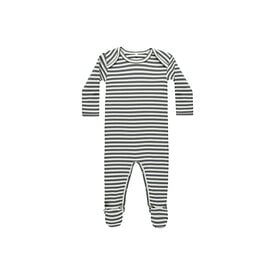 Quincy Mae Quincy Mae Ribbed Footie - Indigo Stripe