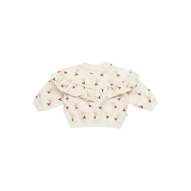 Quincy Mae Quincy Mae Ruffle Fleece Sweatshirt - Tulips