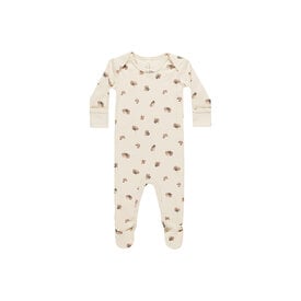 Quincy Mae Quincy Mae Ribbed Footie Romper - Wild Flowers