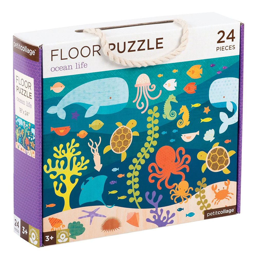 Petit Collage - Floor Puzzle - Ocean Life - 24 Pieces