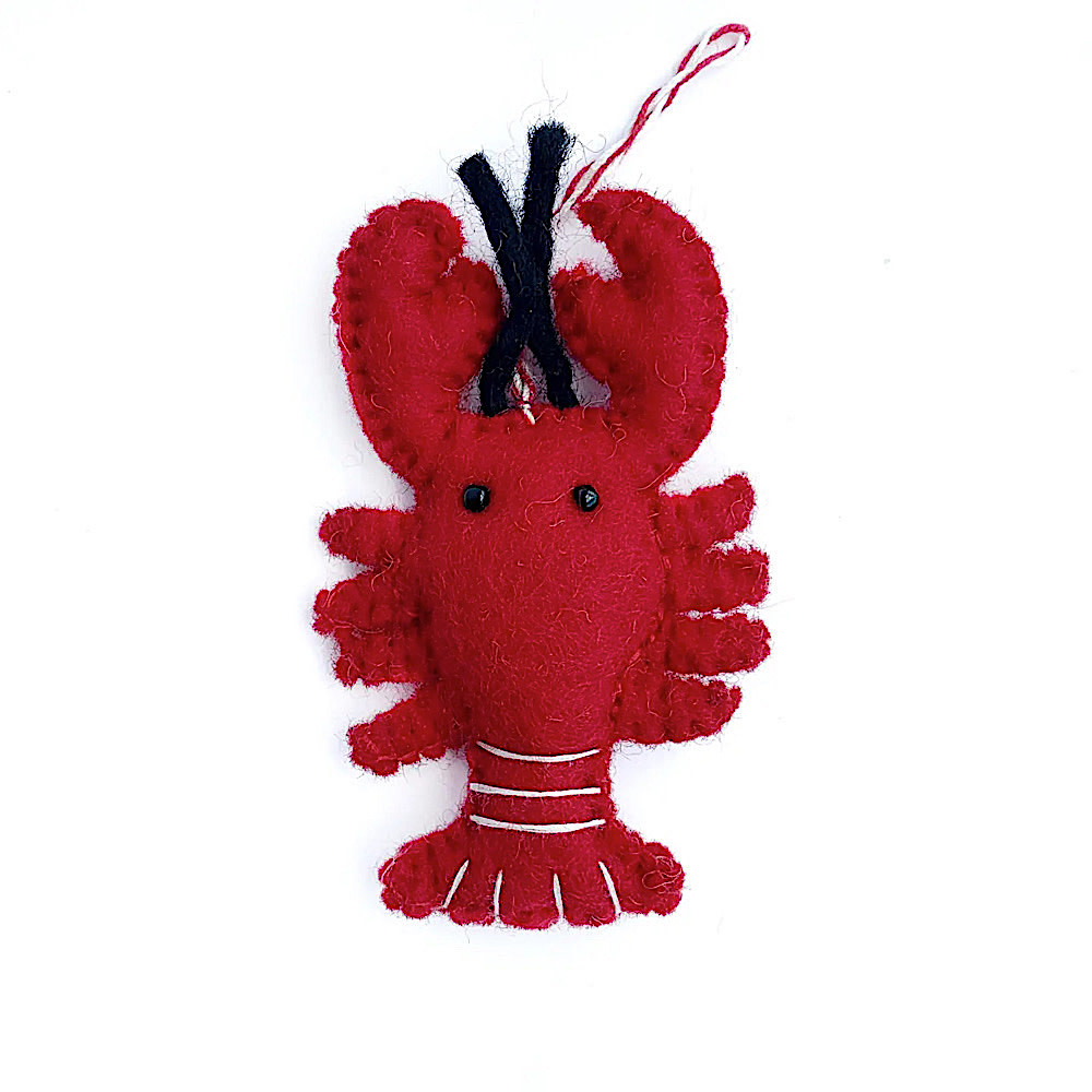 Lobster Felt Wool Ornament
