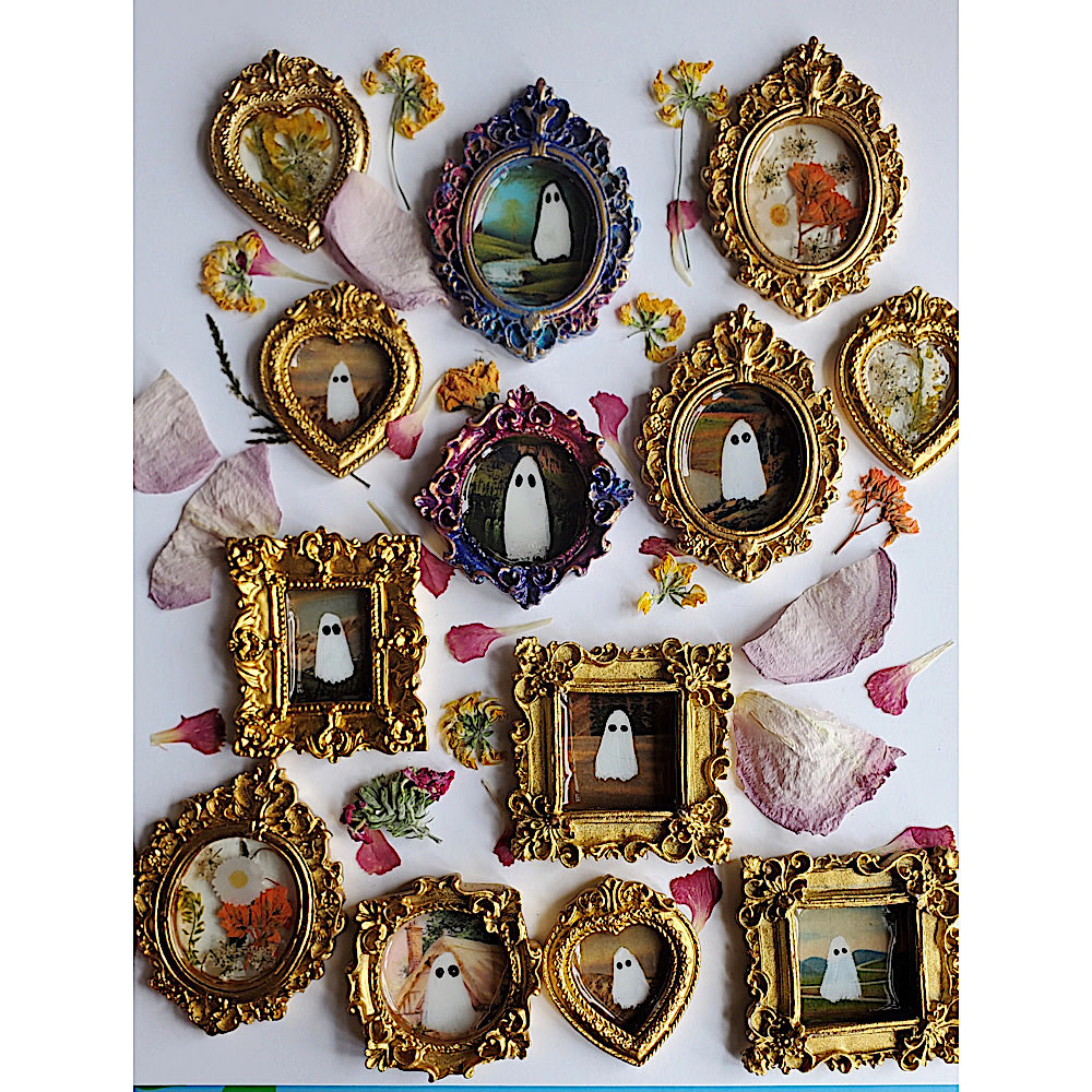 Lapis Lily Market Mini Art - Ghosts On Vacation