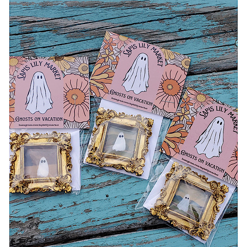 Lapis Lily Market Mini Art - Ghosts On Vacation