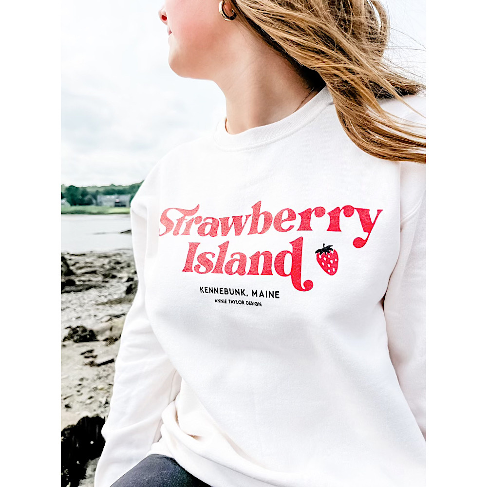 Annie Taylor Crewneck - Strawberry Island