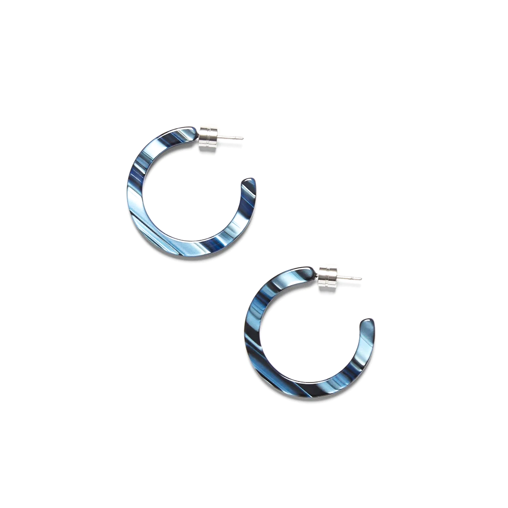 Machete Mini Hoop Earrings - Indigo