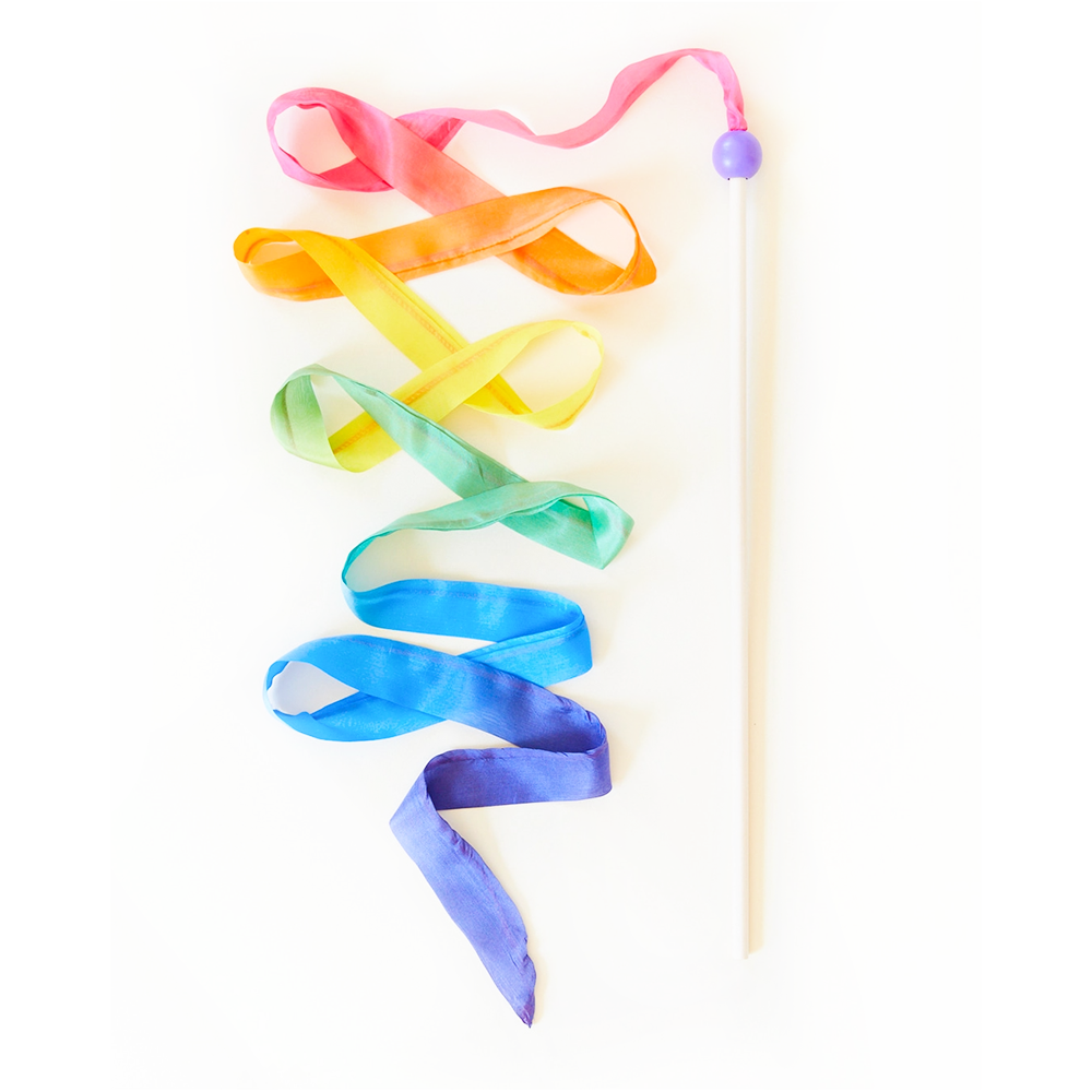 Sarah's Silks Streamer Wand - Rainbow