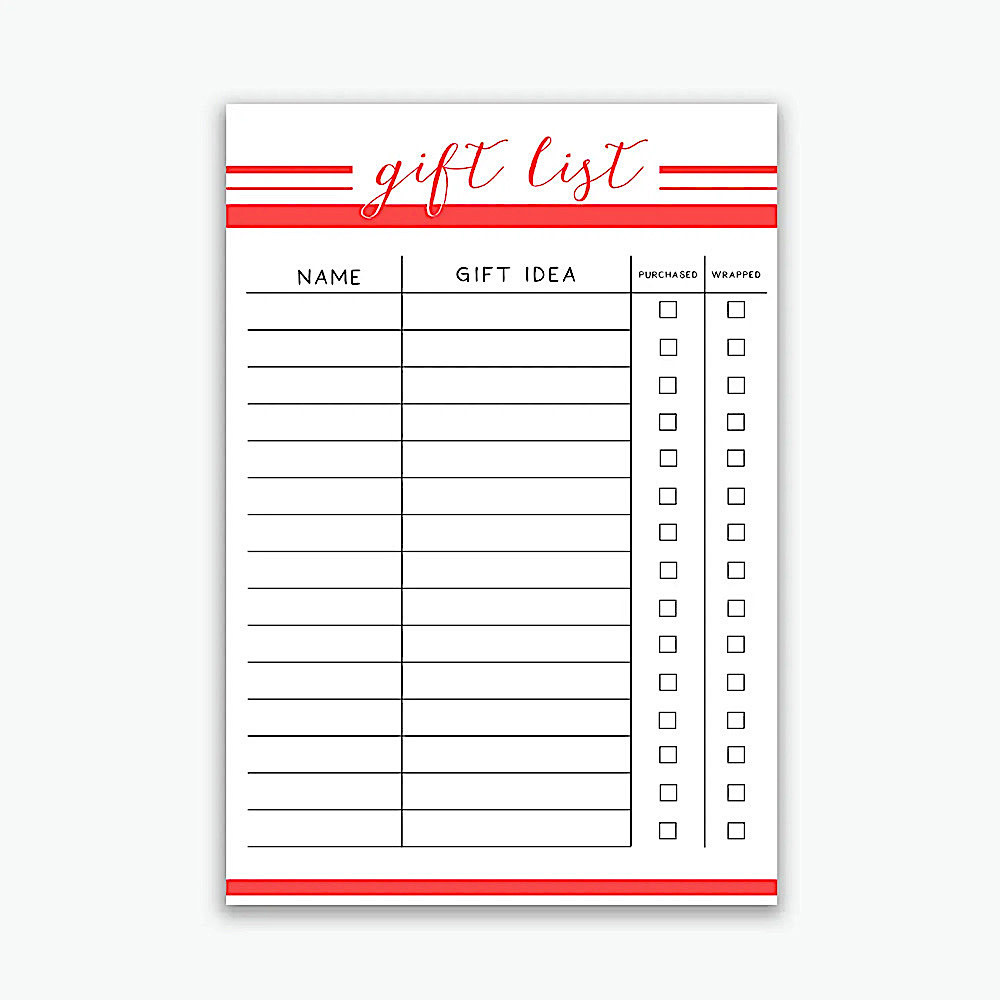 Emmy+Olly Emmy+Olly Notepad - Holiday Gift List