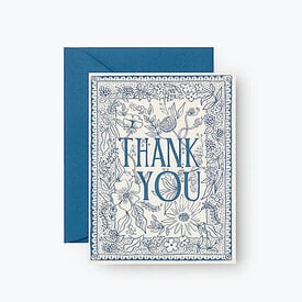 Rifle Paper Co. Rifle Paper Co. - Delft Thank You Box Set of 8 Cards