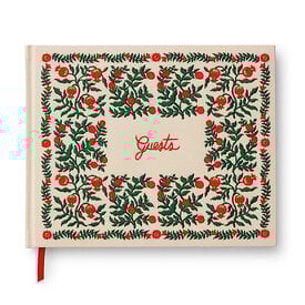 Rifle Paper Co. Rifle Paper Co. - Embroidered Guest Book - Christmastide Pomegranate