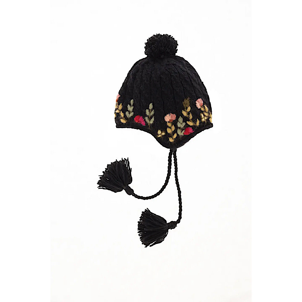 French Knot French Knot - Meadow Earflap Hat- Black