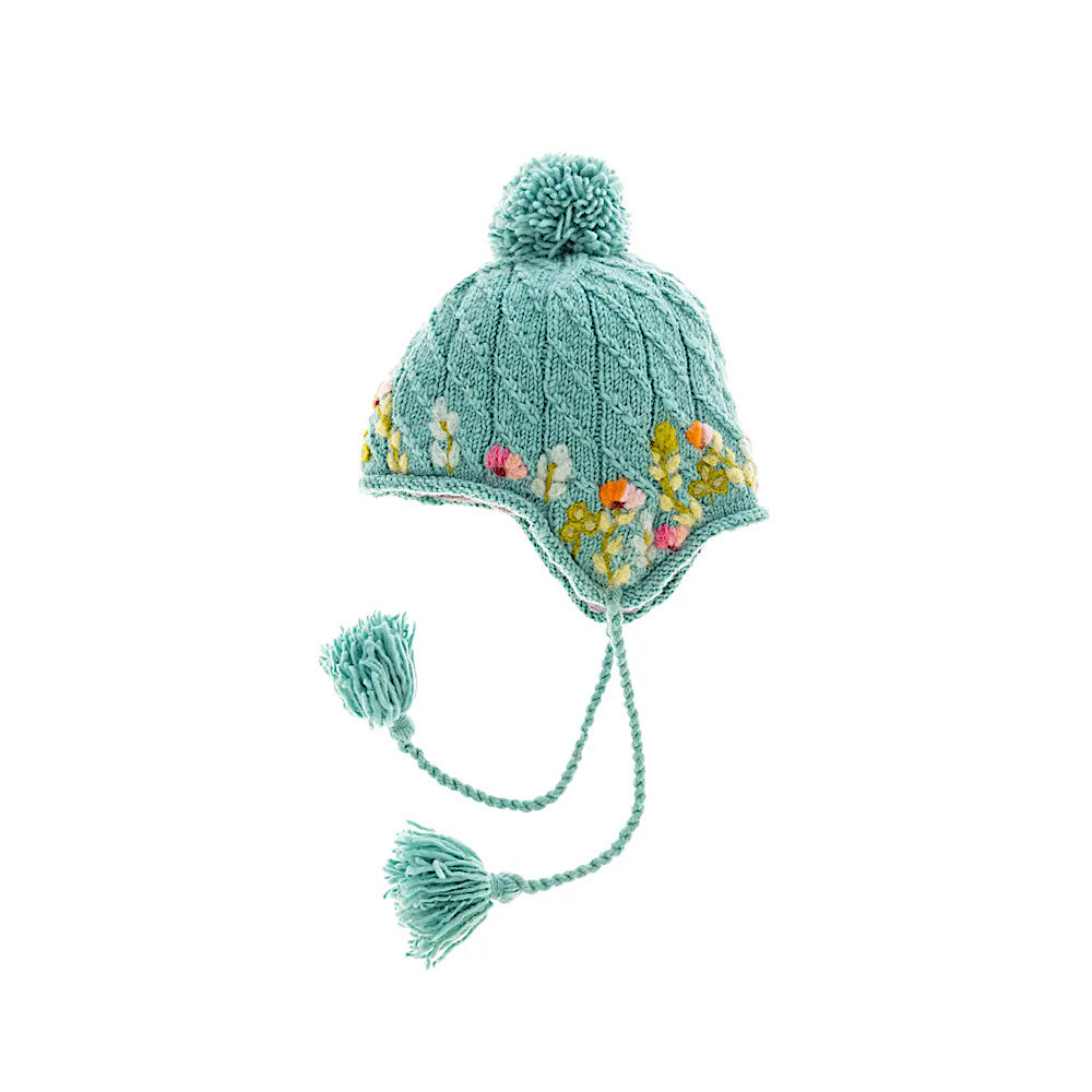 French Knot - Meadow Earflap - Turquoise