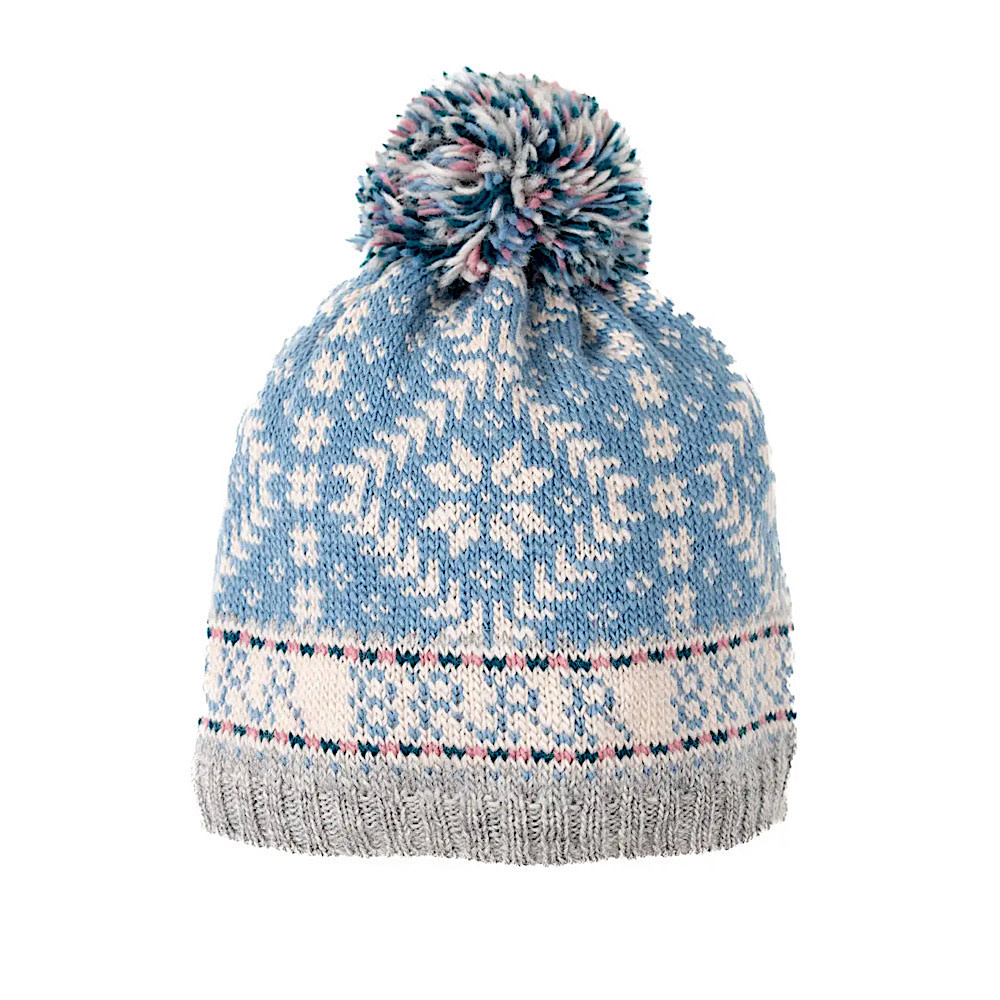 French Knot - Novelty Nordic Hat - Light Blue