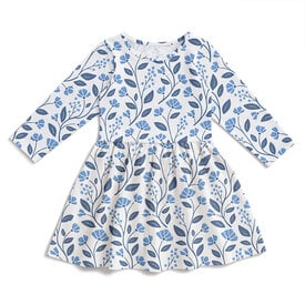 Winter Water Factory Winter Water Factory Calgary Dress - Flower Vines Blue