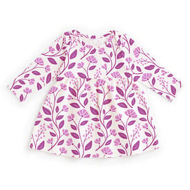 Winter Water Factory Winter Water Factory Lausanne Baby Dress - Flower Vines Orchid