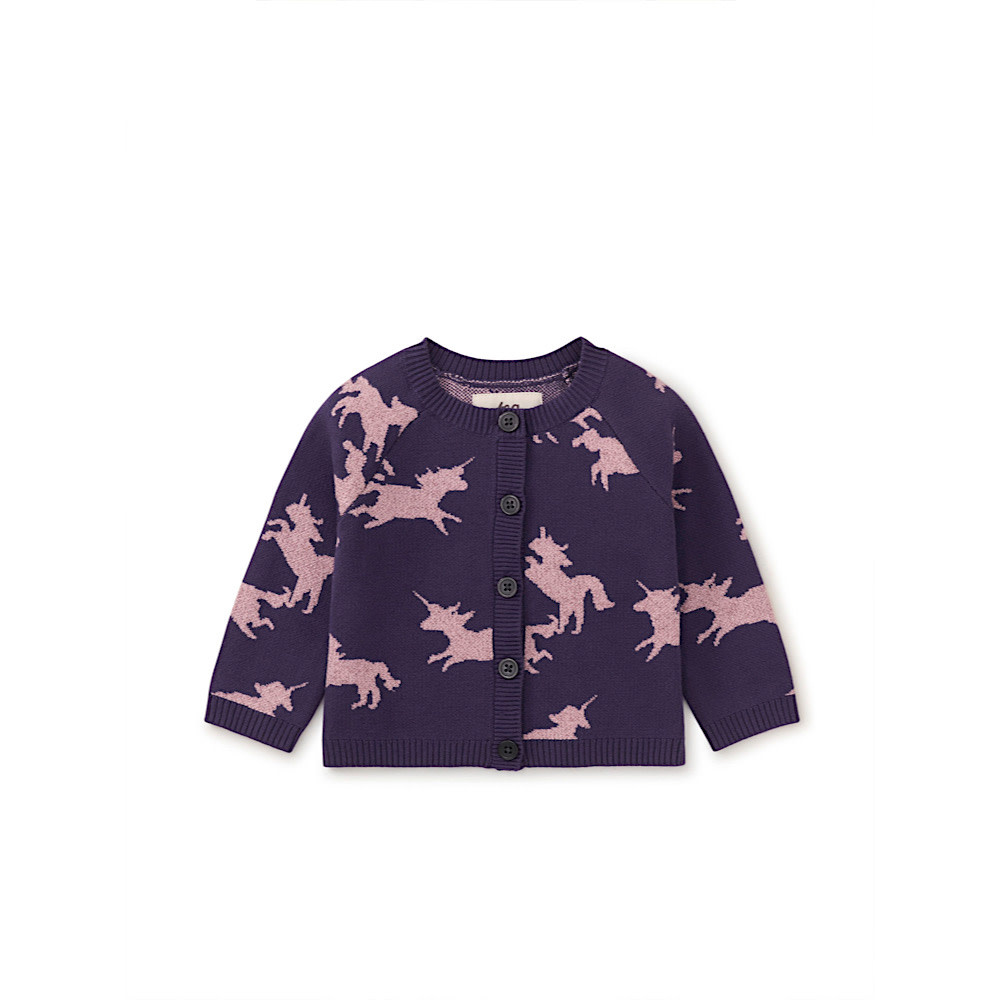 Tea Collection Unicorn Cardigan - Unicorn Frolic