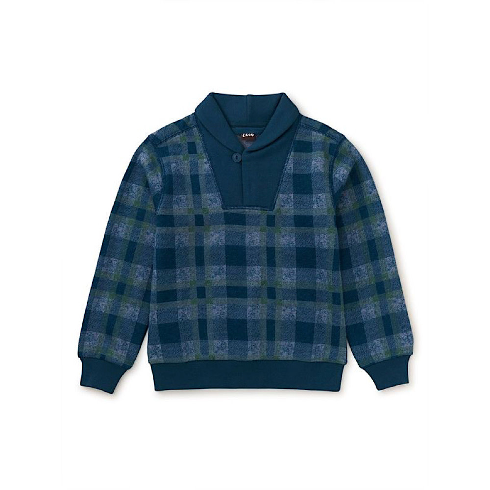 Tea Collection Shawl Collar Popover - Lake Bafa Plaid