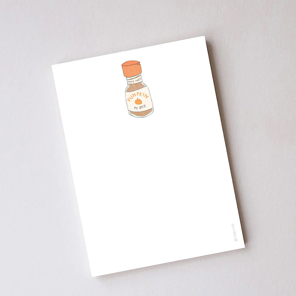 Sara Fitz Notepad - Pumpkin Spice