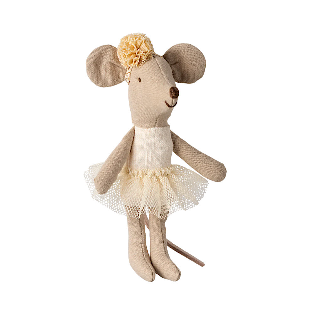 Maileg Maileg Little Sister Mouse - Ballerina - Off White