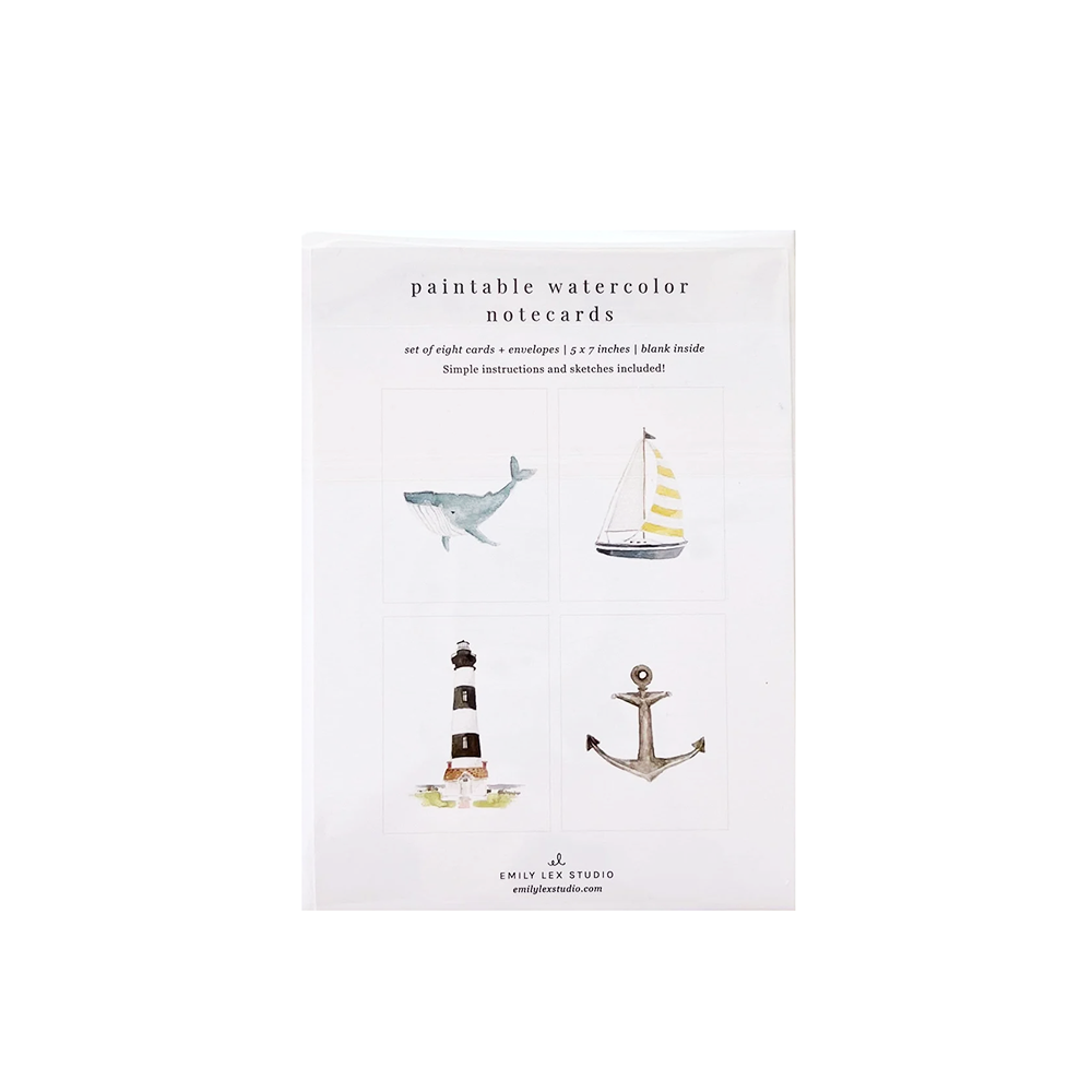 Emily Lex Studio Paintable Notecards - Seaside