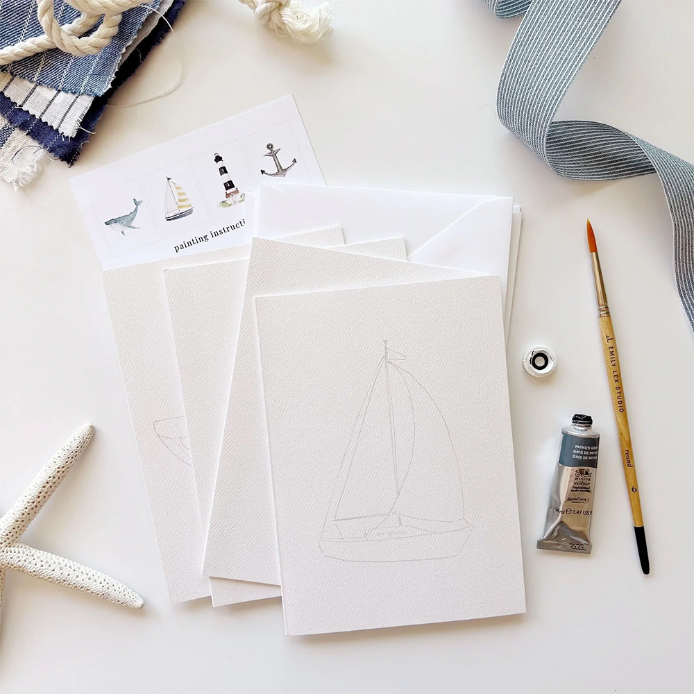 Emily Lex Studio Paintable Notecards - Seaside